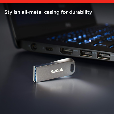 SanDisk Ultra Luxe - 64 Go - USB Type-A - 3.2 Gen 1 (3.1 Gen 1) - 150 Mo/s - sans Capuchon - Argent