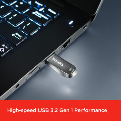 SanDisk Ultra Luxe - 64 Go - USB Type-A - 3.2 Gen 1 (3.1 Gen 1) - 150 Mo/s - sans Capuchon - Argent