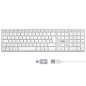 Bluestork Clavier Français AZERTY Filaire pour Mac - Touches Concaves et Silencieuses, 13 Raccourcis Multimédia, Adaptateur USB/ Bluestork Clavier Français AZERTY Filaire pour Mac - Touches Concaves et Silencieuses, 13 Raccourcis Multimédia, Adaptateur USB/