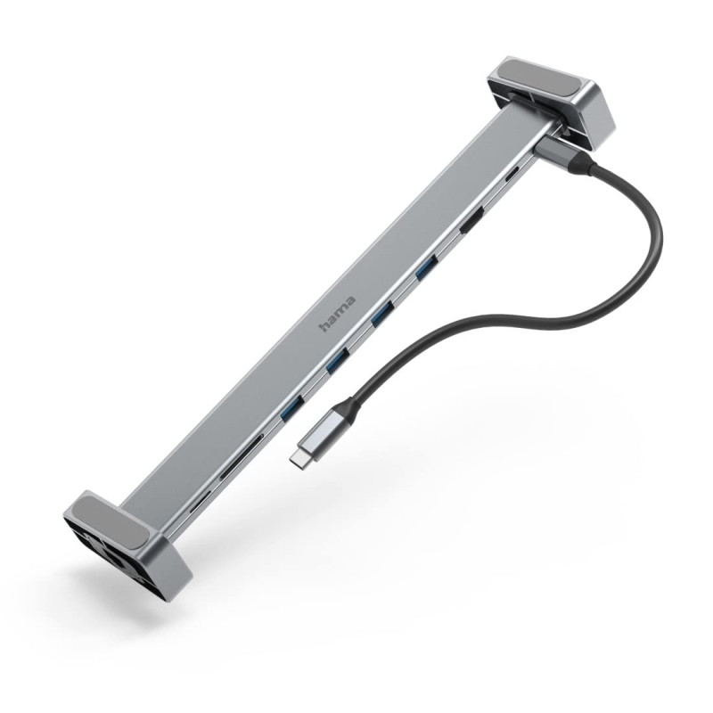 Hama Station d’acceuil USB-C Connect2Office Basic, Pieds supp. amov., 9 Ports, Gris Hama Station d’acceuil USB-C Connect2Office Basic, Pieds supp. amov., 9 Ports, Gris