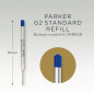 Parker recharges pour stylo bille | pointe moyenne | encre bleue QUINKflow | lot de 2 Parker recharges pour stylo bille | pointe moyenne | encre bleue QUINKflow | lot de 2