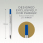 Parker recharges pour stylo roller | pointe moyenne | encre bleue QUINK | lot de 2 Parker recharges pour stylo roller | pointe moyenne | encre bleue QUINK | lot de 2