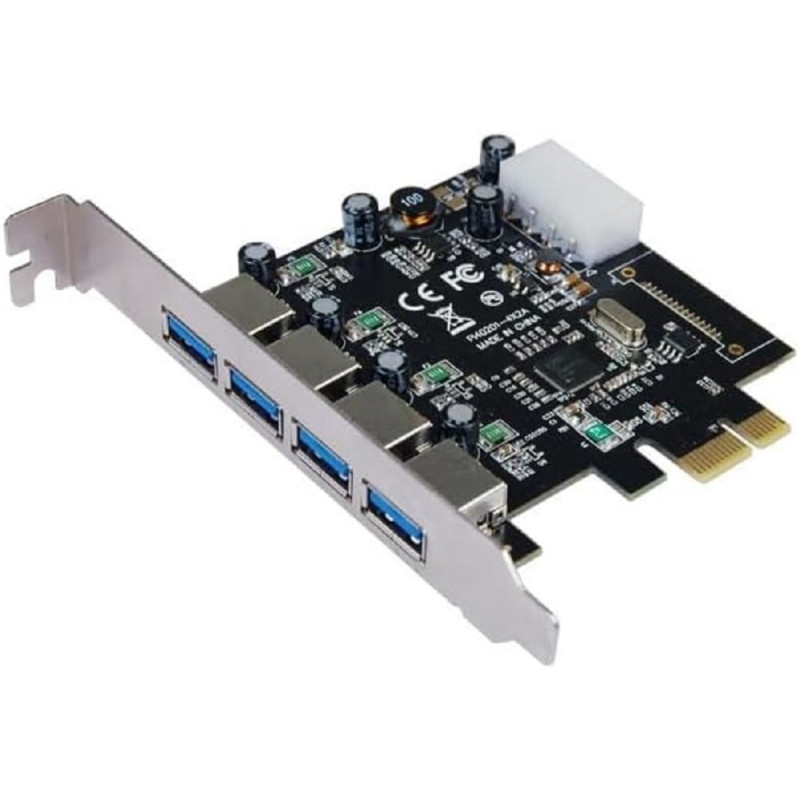 Longshine Carte USB 3.0 PCIe 4 * Externe avec câble d'alimentation SATA - Serial ATA - SATA, LCS-6380-4 Longshine Carte USB 3.0 PCIe 4 * Externe avec câble d'alimentation SATA - Serial ATA - SATA, LCS-6380-4