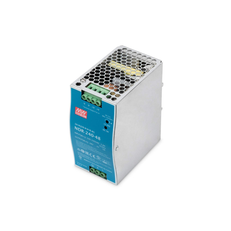 DIGITUS Alimentation Industrielle - Montage sur Rail DIN - Sortie 48V DC / 5A / 240W - entrée 100-240 VAC - boîtier métallique DIGITUS Alimentation Industrielle - Montage sur Rail DIN - Sortie 48V DC / 5A / 240W - entrée 100-240 VAC - boîtier métallique