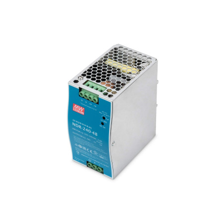 DIGITUS Alimentation Industrielle - Montage sur Rail DIN - Sortie 48V DC / 5A / 240W - entrée 100-240 VAC - boîtier métallique