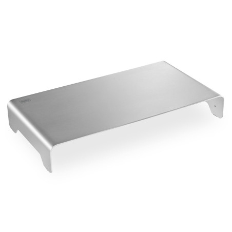 DIGITUS Rehausseur d'écran Design en Aluminium - Support d'écran - Charge Max. 10 kg - Non Glissant - Argenté, Large