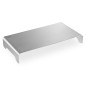 DIGITUS Rehausseur d'écran Design en Aluminium - Support d'écran - Charge Max. 10 kg - Non Glissant - Argenté, Large DIGITUS Rehausseur d'écran Design en Aluminium - Support d'écran - Charge Max. 10 kg - Non Glissant - Argenté, Large