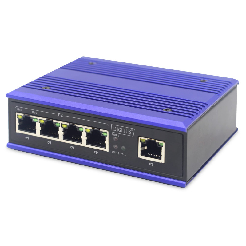 ASSMANN Electronic DN-650107 commutateur réseau Fast Ethernet (10/100) Connexion Ethernet, supportant l'alimentation via ce port ASSMANN Electronic DN-650107 commutateur réseau Fast Ethernet (10/100) Connexion Ethernet, supportant l'alimentation via ce port