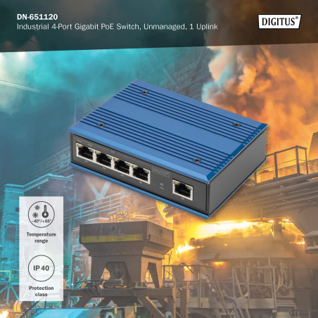 ASSMANN Electronic DN-651120 commutateur réseau Gigabit Ethernet (10/100/1000) Connexion Ethernet, supportant l'alimentation via