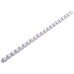 Genie 12375 reliure plastique - 6 mm, 25 pièces, format a4 compatibles avec toutes les relieuses blanc