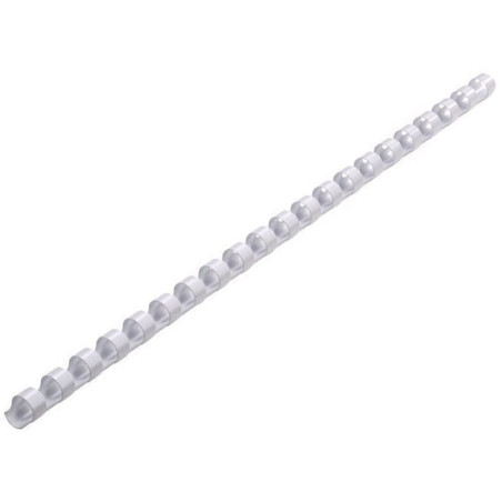 Genie 12375 reliure plastique - 6 mm, 25 pièces, format a4 compatibles avec toutes les relieuses blanc