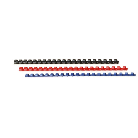 Genie 12375 reliure plastique - 6 mm, 25 pièces, format a4 compatibles avec toutes les relieuses blanc
