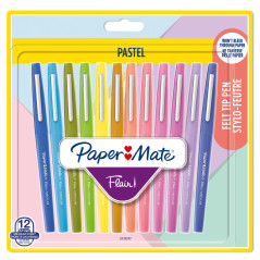 Paper Mate Flair Stylos feutres | Feutres de coloriage sans fuite à pointe moyenne (0,7 mm) | Encre bleue | Idéal pour écrirescr