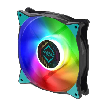 Iceberg Thermal IceGALE RGB 120 mm PWM Dual Roulement ARGB Ventilateur de boîtier adressable Noir
