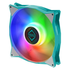 Iceberg Thermal IceGALE Adressable RGB 140 mm PWM Dual Roulement ARGB Ventilateur de boîtier Bleu Sarcelle
