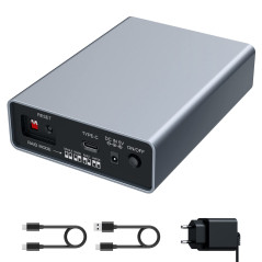 GRAUGEAR | Boîtier Raid Externe | 2 x 2,5" SATA SSD/HDD | Type-C® USB 3.2 Gen2 (10Gb/s) | Raid 0, RAID1, Single, Large | USB-C |