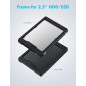 GRAUGEAR, Cadre de Montage Autocollant pour SSD 2,5", 7 mm sur 9,5 mm, G-25-7T9 GRAUGEAR, Cadre de Montage Autocollant pour SSD 2,5", 7 mm sur 9,5 mm, G-25-7T9
