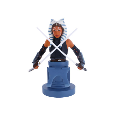 Cableguys Star Wars Figurine Gaming Ahsoka Tano - Support pour Manette ou Smartphone - Câble USB Inclus - 20 cm