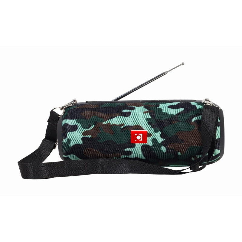 Gembird GMB-Audio Haut-Parleur Bluetooth Portable avec Antenne, Design Camouflage - Diffusion de Musique sans Fil, Radio FM, Opt Gembird GMB-Audio Haut-Parleur Bluetooth Portable avec Antenne, Design Camouflage - Diffusion de Musique sans Fil, Radio FM, Opt