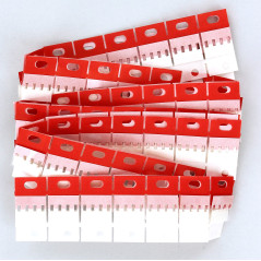 Hama Adhésif Cinekett (pour films Super 8, 100 pièces, S8, 1 piste audio libre) Blanc/Rouge