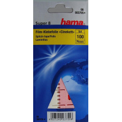 Hama Adhésif Cinekett (pour films Super 8, 100 pièces, S8, 1 piste audio libre) Blanc/Rouge