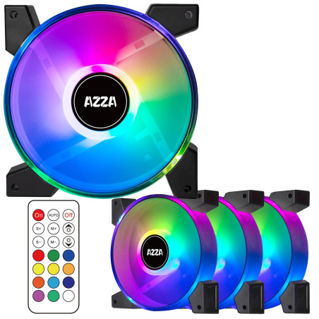 AZZA HURRICANE II 4X120MM DIGITAL ARGB VENTILADOR MIT FB RETAIL