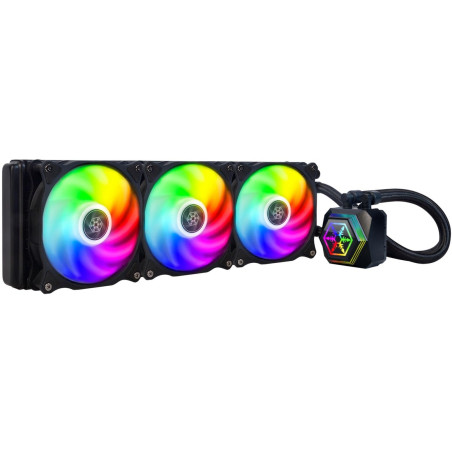 SilverStone SST-PF360-ARGB-V2 - PermaFrost Refroidisseur d'eau Premium, PWM trio ajustable 120mm, ARGB, Intel/AMD