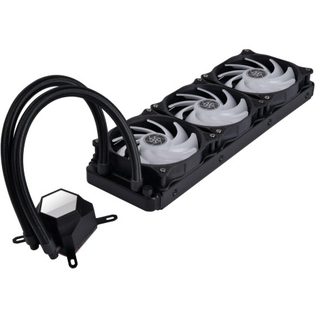 SilverStone SST-PF360-ARGB-V2 - PermaFrost Refroidisseur d'eau Premium, PWM trio ajustable 120mm, ARGB, Intel/AMD