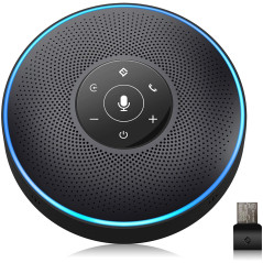 eMeet Bluetooth Mains Libres Téléphone de conférence - Office Core M2 Enceinte sans Fil Mains Libres conferencing 8 m Large Cham