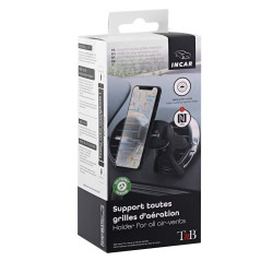Tnb - Support Voiture mâchoire pour Grille d'aération NFC, Finition Carbone