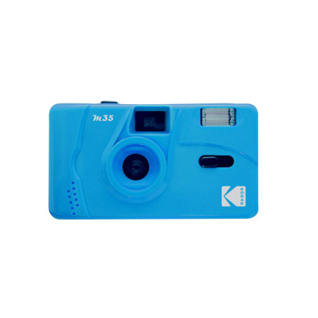 KODAK M35 DA00240 - Appareil Photo Rechargeable 35mm, Objectif Grand Angle Fixe, Viseur Optique, Flash Intégré, Pile AAA – Bleu