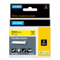 Dymo Rhino Etiquettes Industrielles Nylon Flexible 24mm x 3,5m - Noir sur Jaune Dymo Rhino Etiquettes Industrielles Nylon Flexible 24mm x 3,5m - Noir sur Jaune