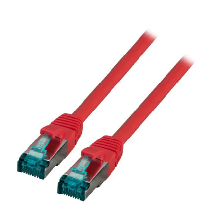 EFB Câble patch RJ45 S/FTP Cat6A LSZH Rouge Longueur 5 m 4 x 2 x AWG27/7 Conforme aux normes de transfert 10 Gbit