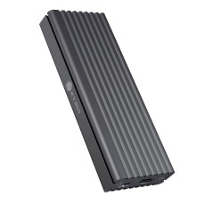 ICY BOX SSD M.2 NVMe en boîtier, USB 3.1 (Gen2, 10 Gbit/s), système de Refroidissement, USB-C, USB-A, PCIe M-Key, Aluminium, Gri