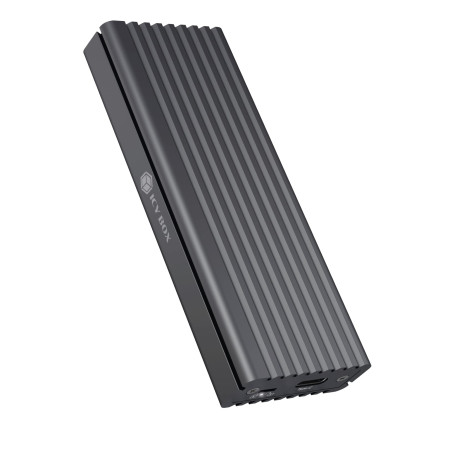 ICY BOX SSD M.2 NVMe en boîtier, USB 3.1 (Gen2, 10 Gbit/s), système de Refroidissement, USB-C, USB-A, PCIe M-Key, Aluminium, Gri