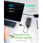 ICY BOX SSD M.2 NVMe en boîtier, USB 3.1 (Gen2, 10 Gbit/s), système de Refroidissement, USB-C, USB-A, PCIe M-Key, Aluminium, Gri