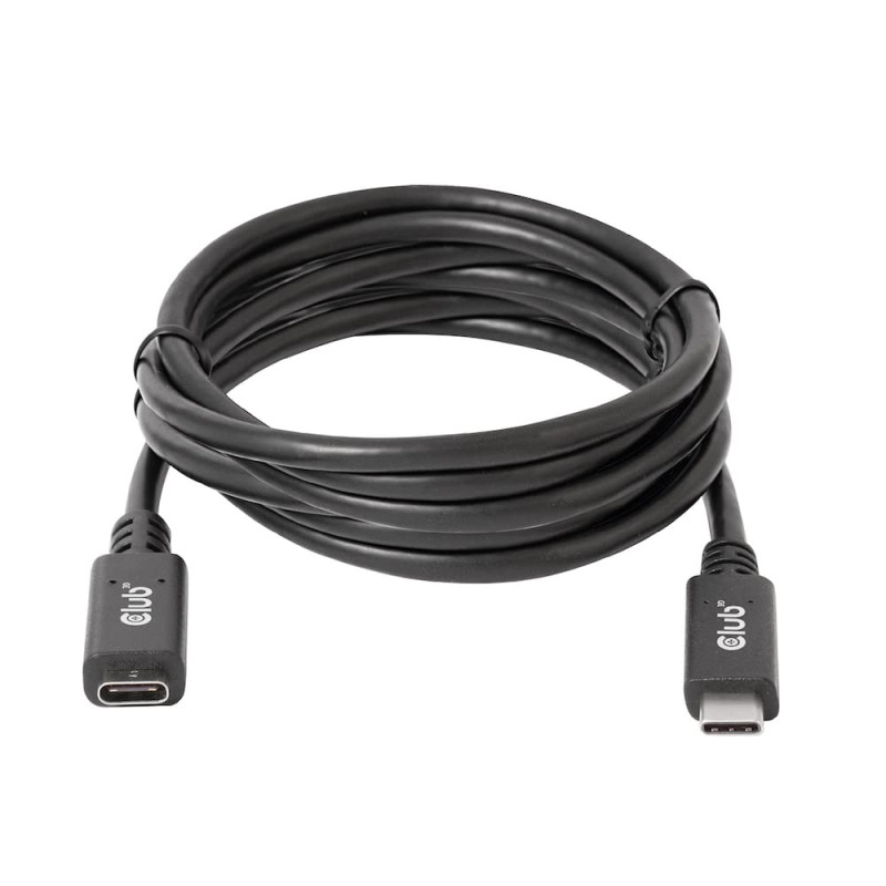 CLUB3D Rallonge USB de type C Gen1 5 Gbps 60 W (20 V/3 A) 4 K60 Hz mâle/B 2 m CLUB3D Rallonge USB de type C Gen1 5 Gbps 60 W (20 V/3 A) 4 K60 Hz mâle/B 2 m