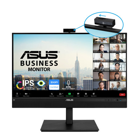 ASUS BE27ACSBK - Ecran PC 27'' WQHD Webcam rotative 2MP et Micro - Dalle IPS - 16:9-2560x1440-350cd/m² - Display Port, HDMI, 1x