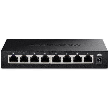 TRENDnet, TEG-S380, Commutateur de Jeu Non géré Multi-gigabit 8 Ports 2,5 Gbit/s, 8 Ports 2,5 GBASE-T, répartiteur Ethernet, Noi