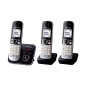 Panasonic KX-TG6823FRB DECT Téléphone Numérique Sans Fil Répondeur Numérique, Base et 3 Combinés, Haut-Parleur Mains Libres, Ide Panasonic KX-TG6823FRB DECT Téléphone Numérique Sans Fil Répondeur Numérique, Base et 3 Combinés, Haut-Parleur Mains Libres, Ide