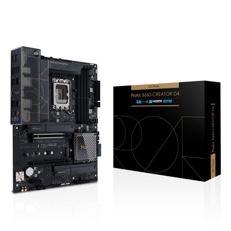 ASUS ProArt B660-CREATOR D4 – Carte mère Intel B660 LGA1700 ATX (12+1 Phases d’Alimentation 50A, PCIe 5.0, DDR4, USB-C DisplayPo
