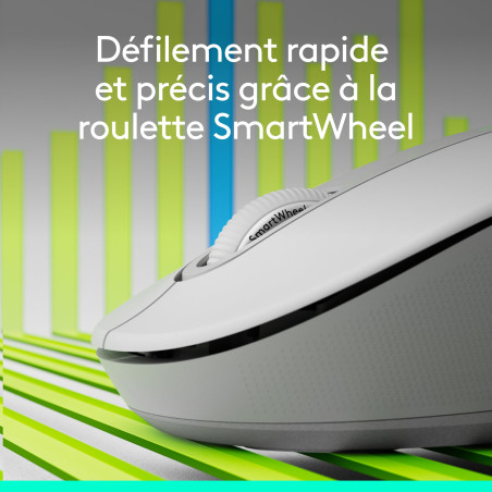 Logitech Signature M650 L Left Souris sans Fil, pour Mains Larges, Clics Silencieux, Boutons de Côtés Programmables, Bluetooth,