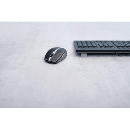 CHERRY MW 9100, Souris sans Fil, Connexion Optionnelle Via Bluetooth ou 2.4 GHz RF, Résolution Réglable 3 Niveaux jusqu'à 2400 d