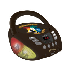 Lexibook, Harry Potter, Lecteur CD Bluetooth, Portable, Effets Lumineux, Prise Micro, Entrée aux-in, Pile ou Secteur, Noir, RCD1