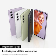 Samsung Galaxy S21 FE, Téléphone mobile 5G 128Go Violet, Carte SIM non incluse, smartphone Android, Version FR