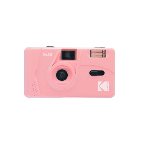 KODAK M35 DA00241 - Appareil Photo Rechargeable 35mm, Objectif Grand Angle Fixe, Viseur Optique, Flash Intégré, Pile AAA – Rose