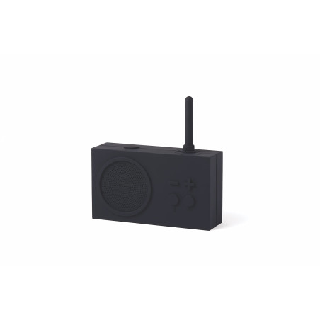 Lexon TYKHO 3 Enceinte Bluetooth Portable et Poste Radio FM, Etanche avec Batterie Rechargeable - Noir