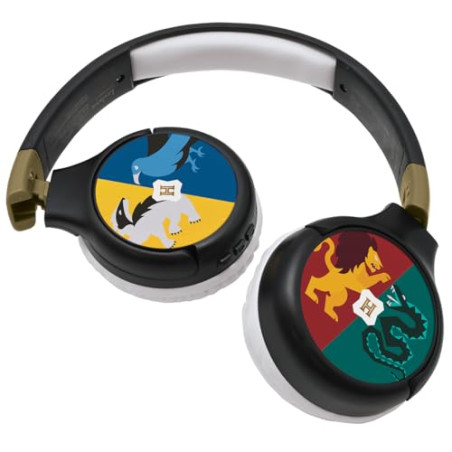 Lexibook - Warner Harry Potter - Casque Audio 2-en-1 Bluetooth et Filaire, Stéréo, sans Fil, Filaire, Son limité, Pliable, Ajust