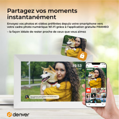 Denver Frameo PFF-1024 Blanc 25,4cm (10,1) 16GB
