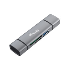 Equip Lecteur de Carte USB 3.0 HUB OTG SB-C & USB-A SD/MicroSD